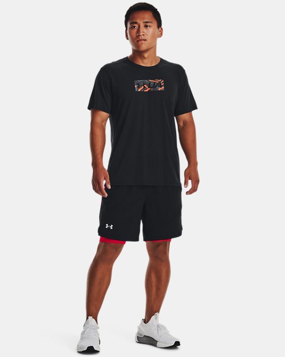 Men's UA Streaker Graphic T-Shirt in Black image number 2